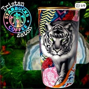 Starbucks - Tristan Eaton Limited Sumatra Tiger Ceramic Travel Cup/Tumbler  NEW